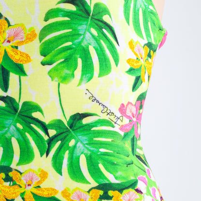 Just Cavalli Vintage Floral Summer Adjustable Mini Halter Dress (S)