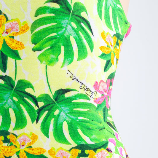 Just Cavalli Vintage Floral Summer Adjustable Mini Halter Dress (S)