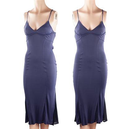 Versace Classic Vintage Blue Backless Dress (S)