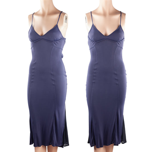 Versace Classic Vintage Blue Backless Dress (S)