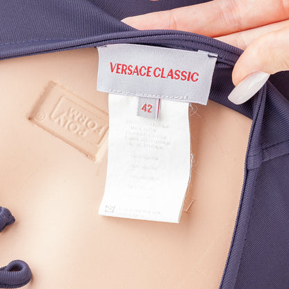 Versace Classic Vintage Blue Backless Dress (S)