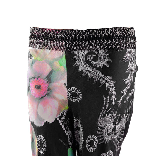 Roberto Cavalli Class Vintage Floral Flowy Pants (XS/S)