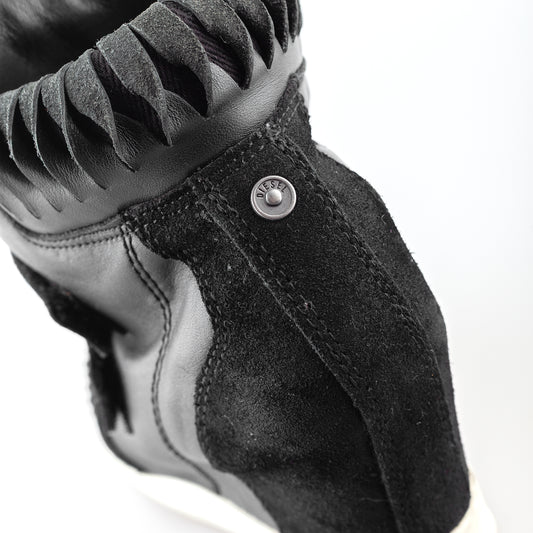 Diesel Black Leather Vintage Wedge Sneakers (37 EU)