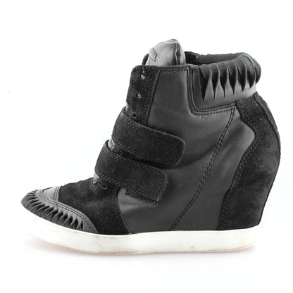 Diesel Black Leather Vintage Wedge Sneakers (37 EU)  