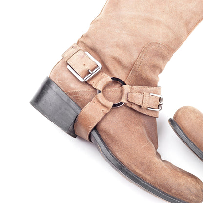 Christian Dior Vintage Musketeer Over The Knee Brown Leather Boots (37,5 EU)  