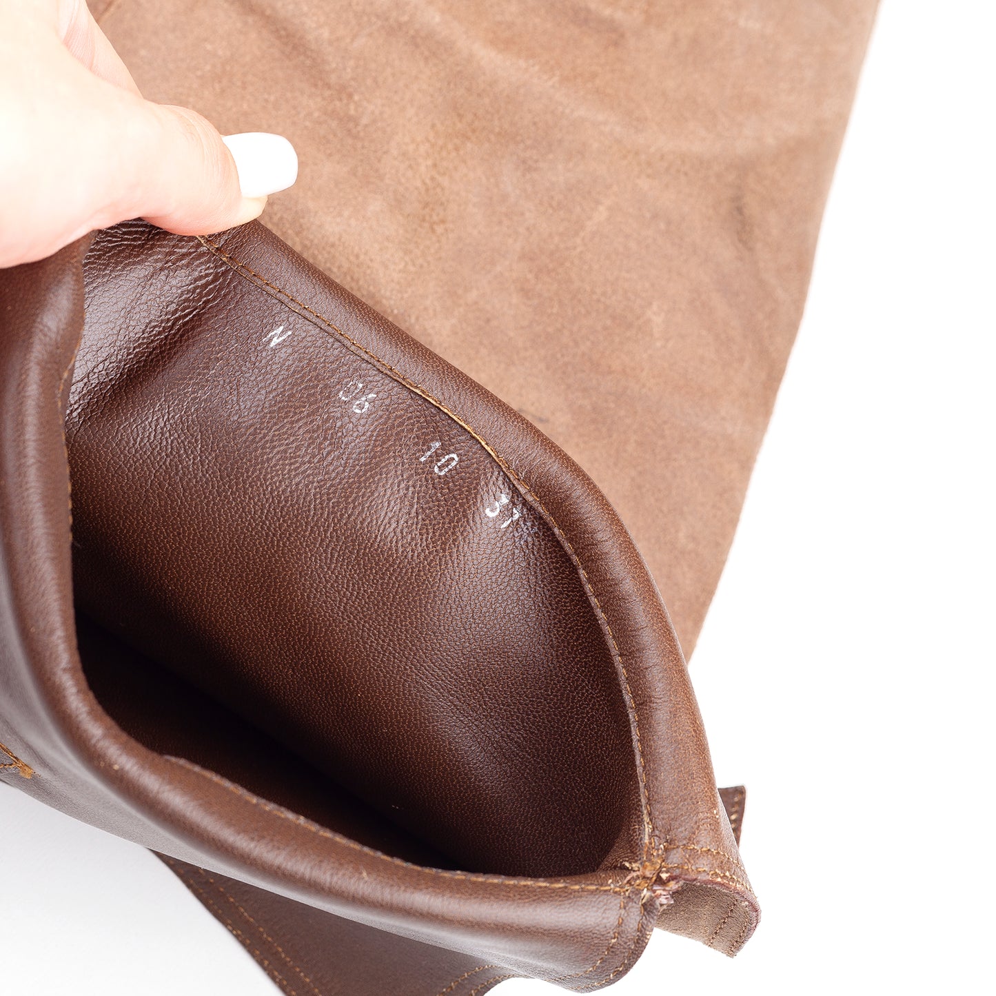 Christian Dior Vintage Musketeer Over The Knee Brown Leather Boots (37,5 EU)