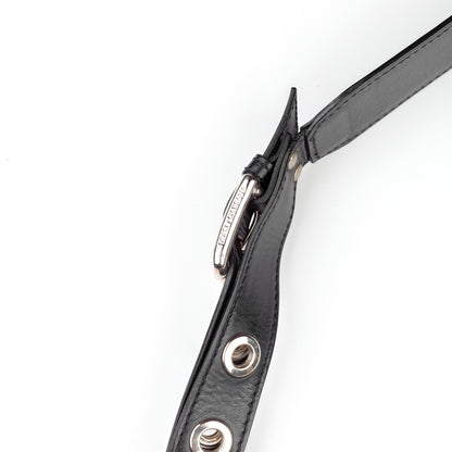 Dolce & Gabbana Vintage Reversible Rabbit Fur Grey Leather Shoulder Bag