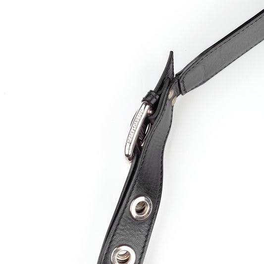 Dolce & Gabbana Vintage Reversible Rabbit Fur Grey Leather Shoulder Bag