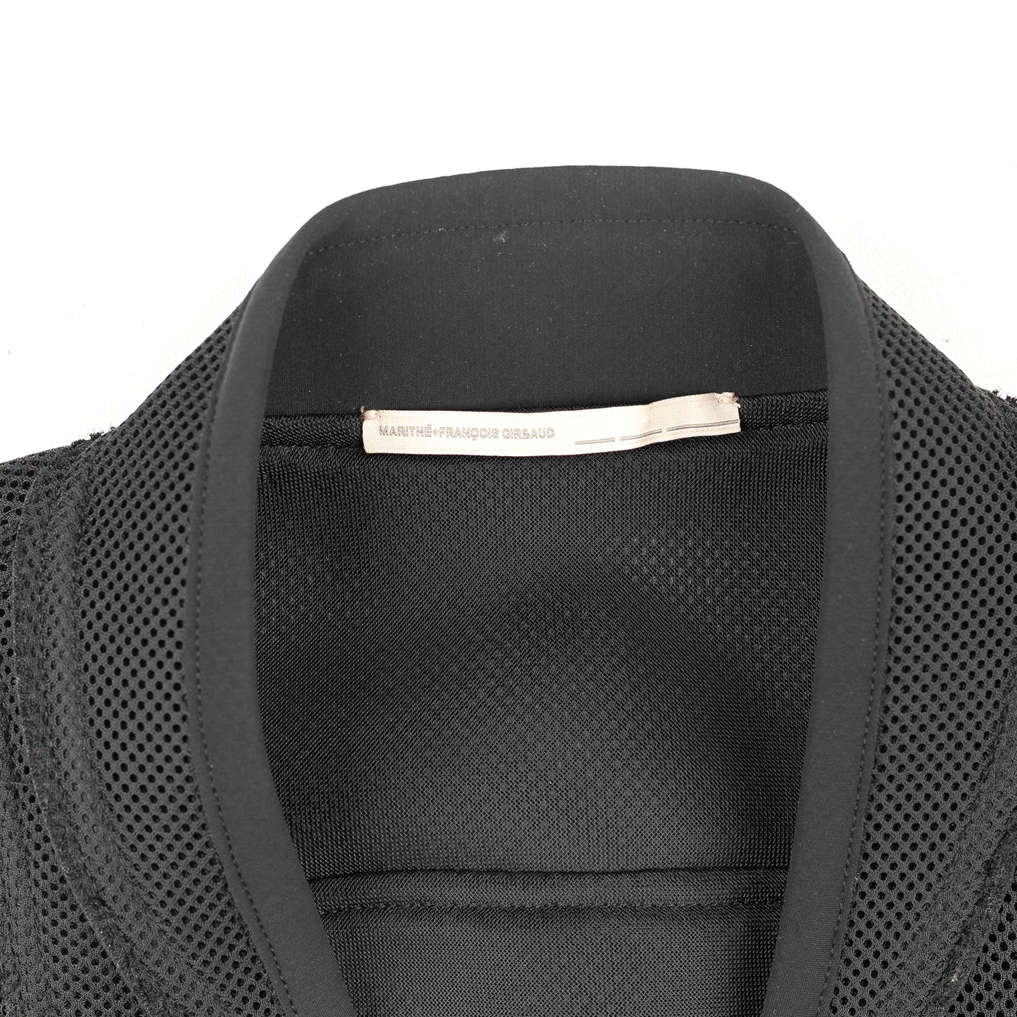 Marithé François Girbaud Vintage Black Polyester Vest (S)