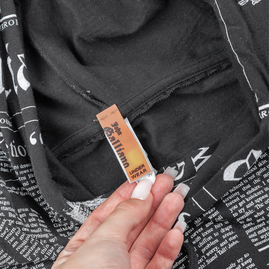 John Galliano Newspaper Gazette Black Hoodie (L)