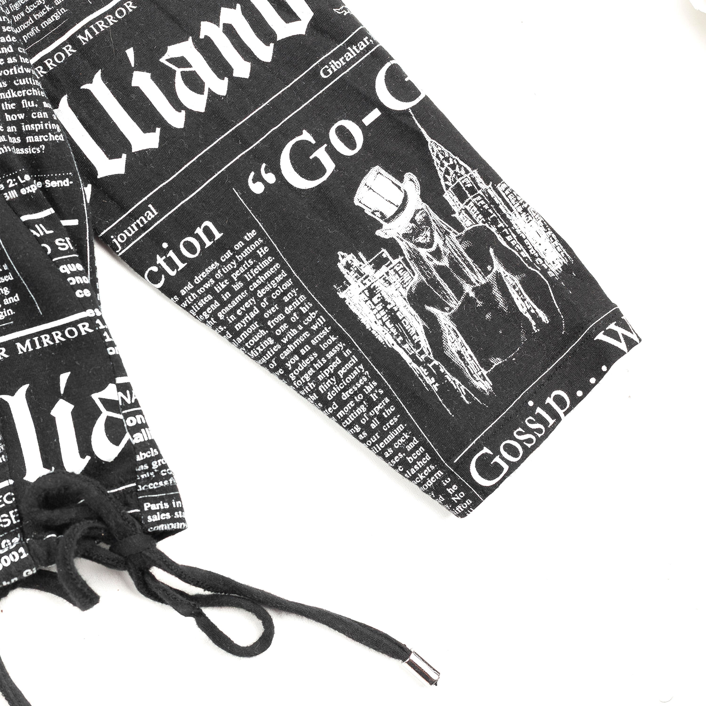 John Galliano Newspaper Gazette Black Hoodie – VOODOO WAREHOUSE