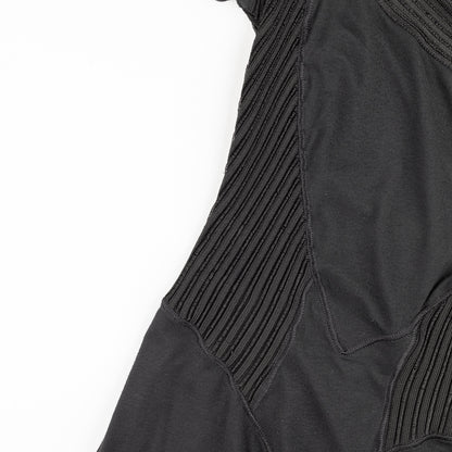 Roberto Cavalli Class 2003 Vintage Black Off The Shoulder Midi Dress (M)  