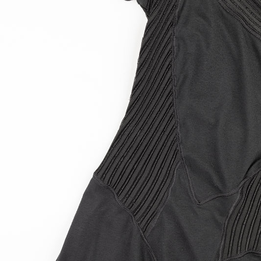 Roberto Cavalli Class Vintage Black Off The Shoulder Midi Dress (M)