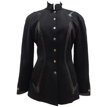 Thierry Mugler Trademark Vintage Black Fitted Jacket (M)