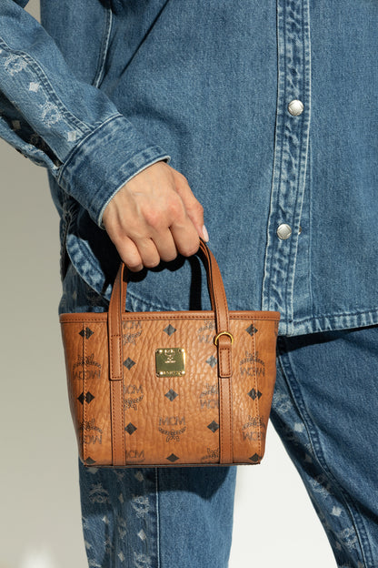MCM Mini Anya Crossbody Brown Monogram Charm Vintage Bag