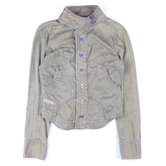 Diesel Vintage Back Corset Olive Green Jacket (M)