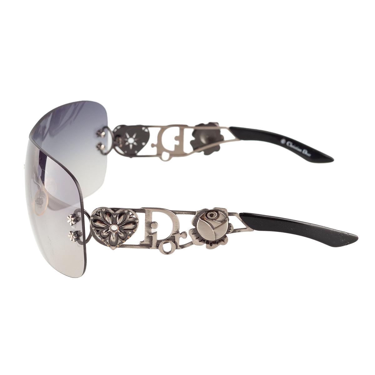 Christian Dior Dior Spuns Floral Logo Shield Sunglasses