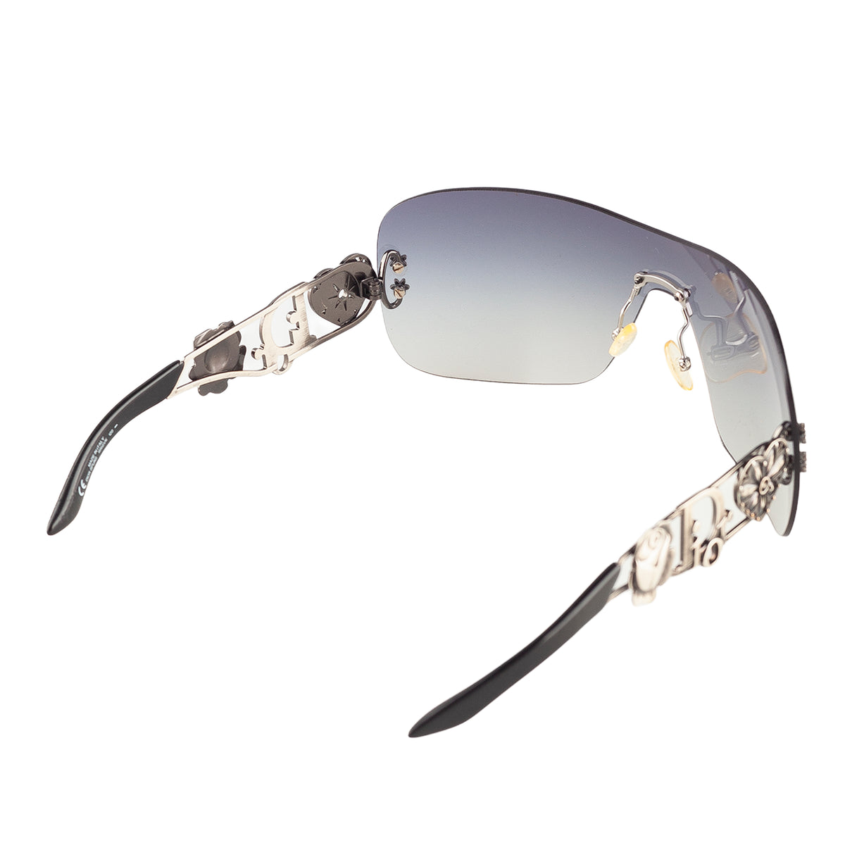 Christian Dior Dior Spuns Floral Logo Shield Sunglasses