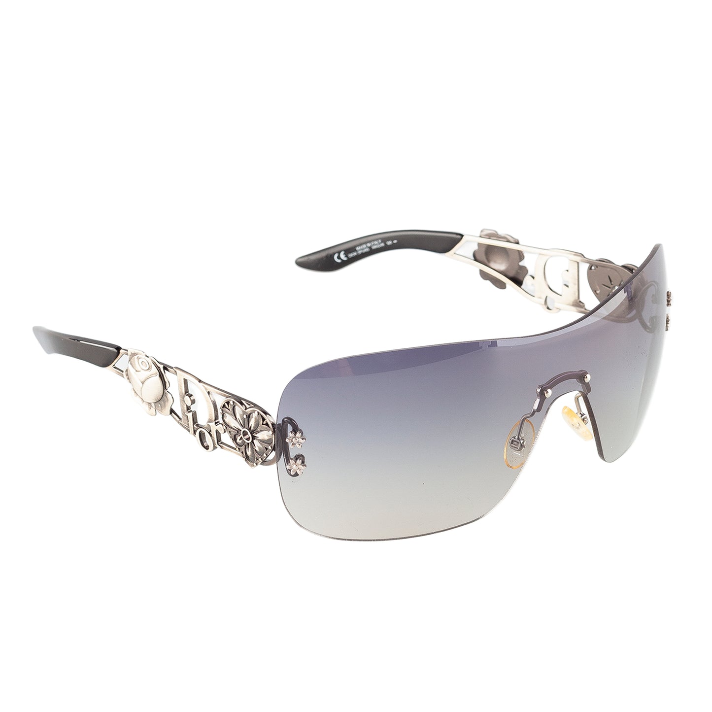 Christian Dior Dior Spuns Floral Logo Shield Sunglasses