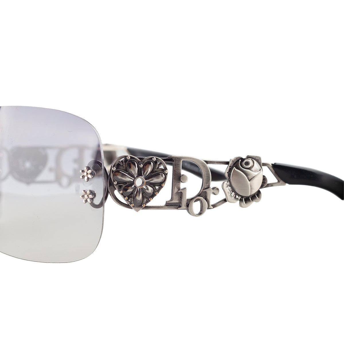 Christian Dior Dior Spuns Floral Logo Shield Sunglasses