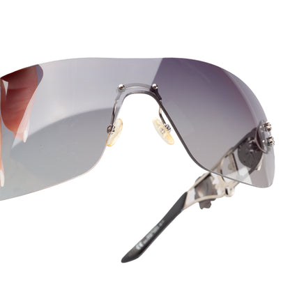 Christian Dior Dior Spuns Floral Logo Shield Sunglasses
