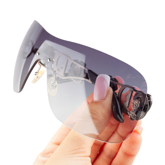 Christian Dior Dior Spuns Floral Logo Shield Sunglasses