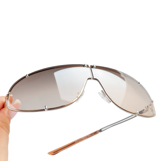 Christian Dior Cossack Champagne Shield Sunglasses