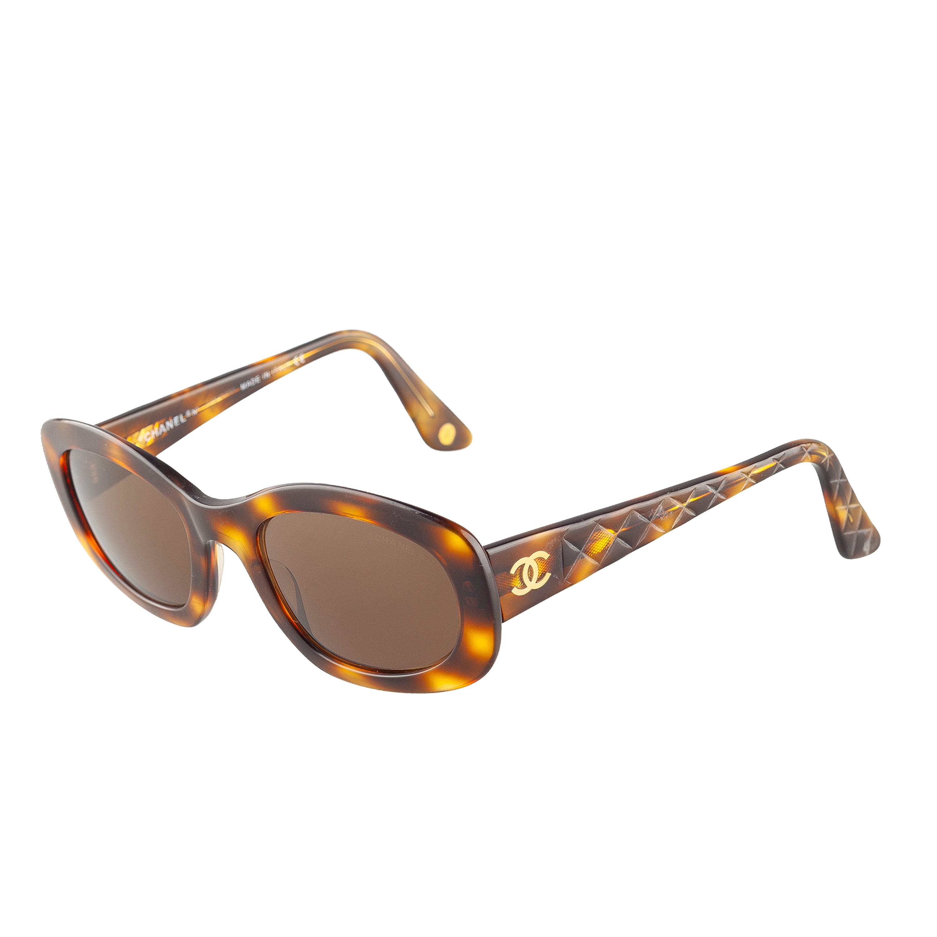 Chanel 5009 502/93 Tortoiseshell Quilted CC Sunglasses