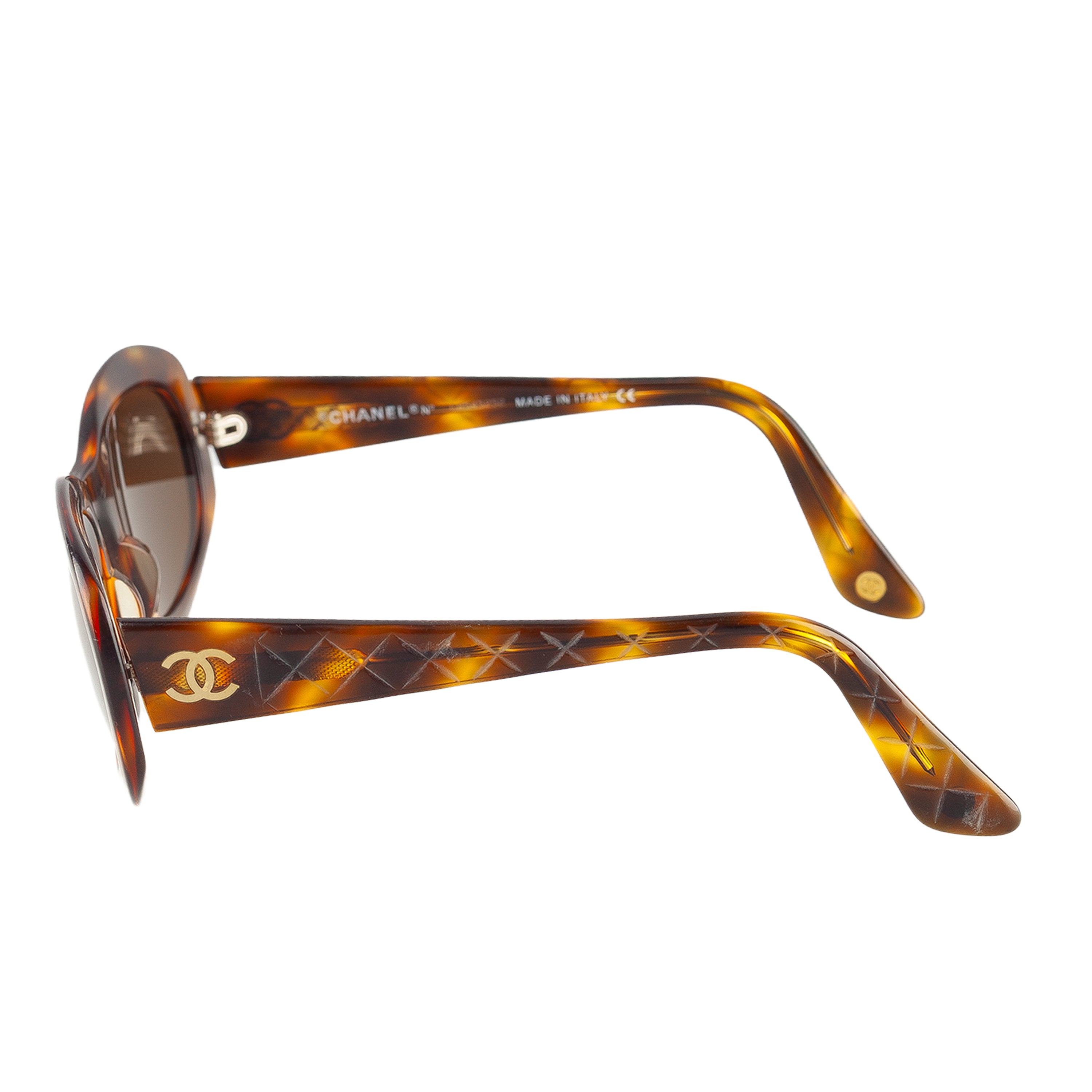 Chanel 5009 502/93 Tortoiseshell Quilted CC Sunglasses
