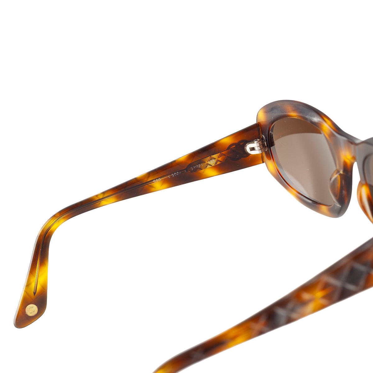 Chanel 5009 502/93 Tortoiseshell Quilted CC Sunglasses