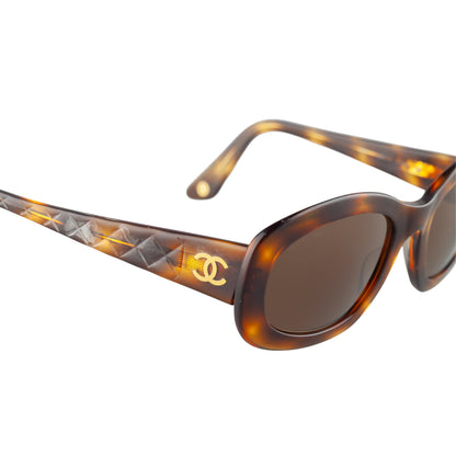 Chanel 5009 502/93 Tortoiseshell Quilted CC Sunglasses