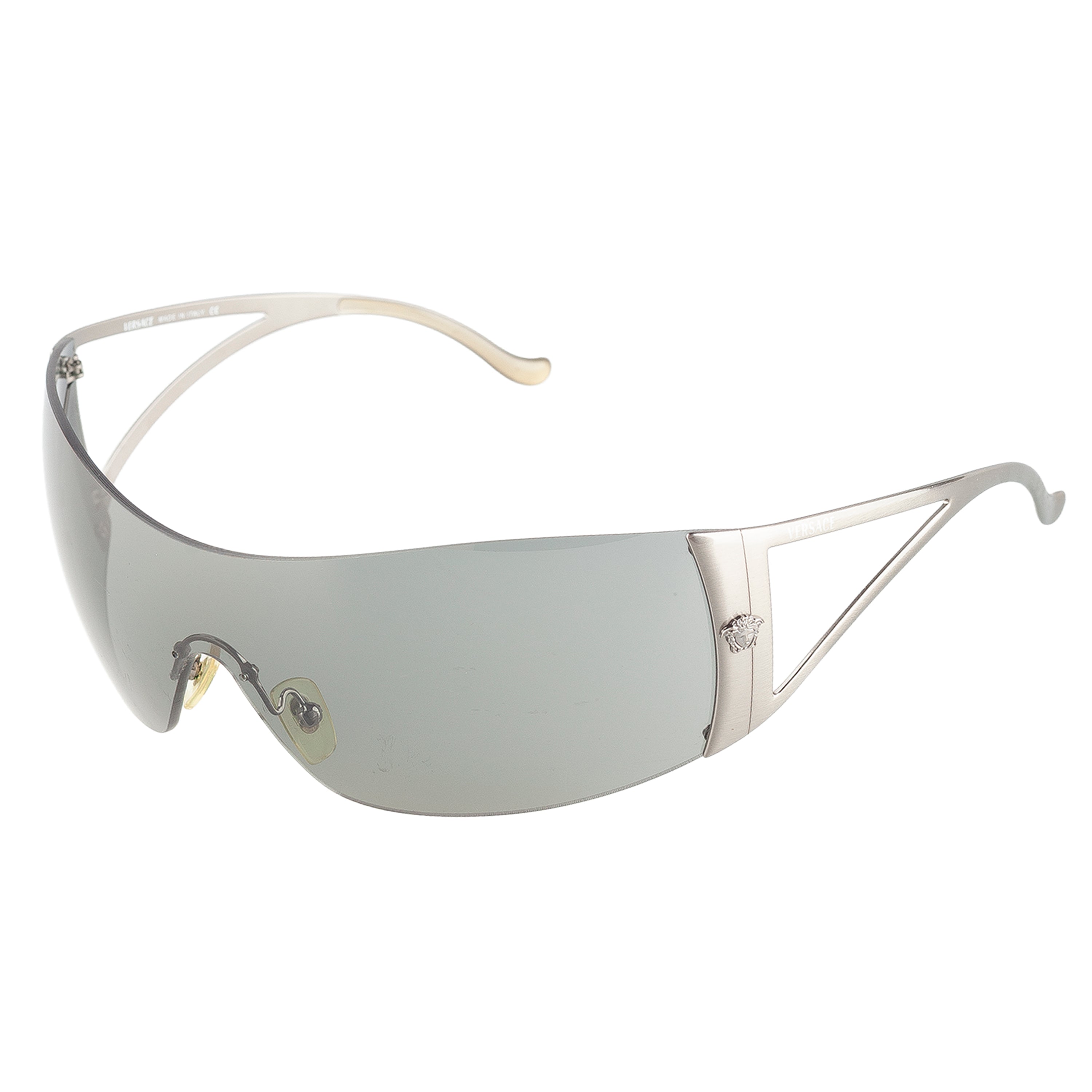 Versace MOD. 2034 Silver Medusa Shield Sunglasses