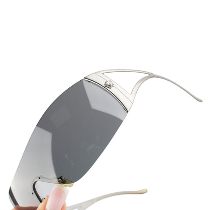 Versace MOD. 2034 Silver Medusa Shield Sunglasses
