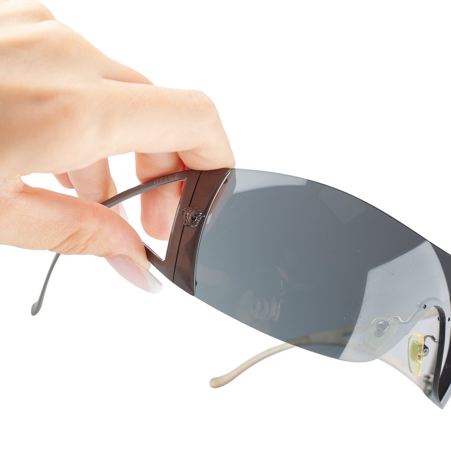 Versace MOD. 2034 Silver Medusa Shield Sunglasses