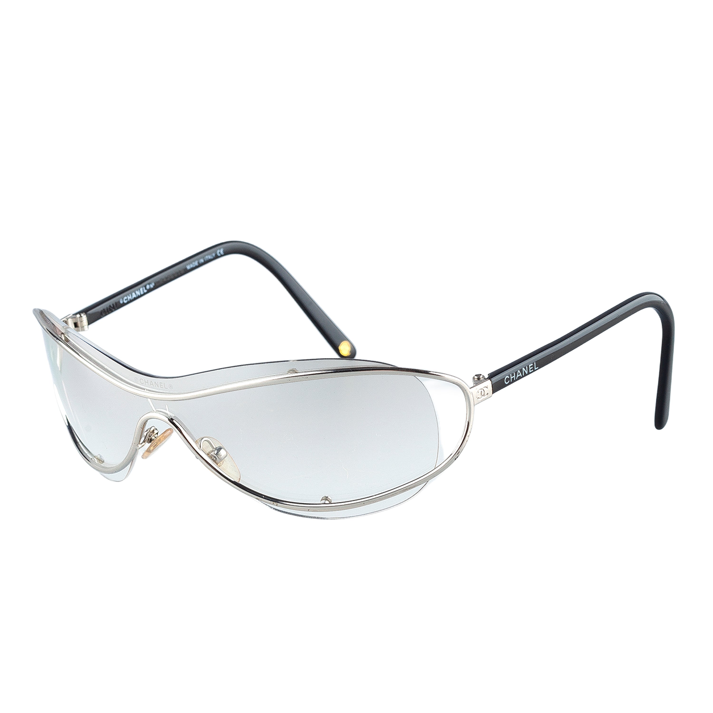 Chanel 4028 C.127/72 Silver Shield Sunglasses