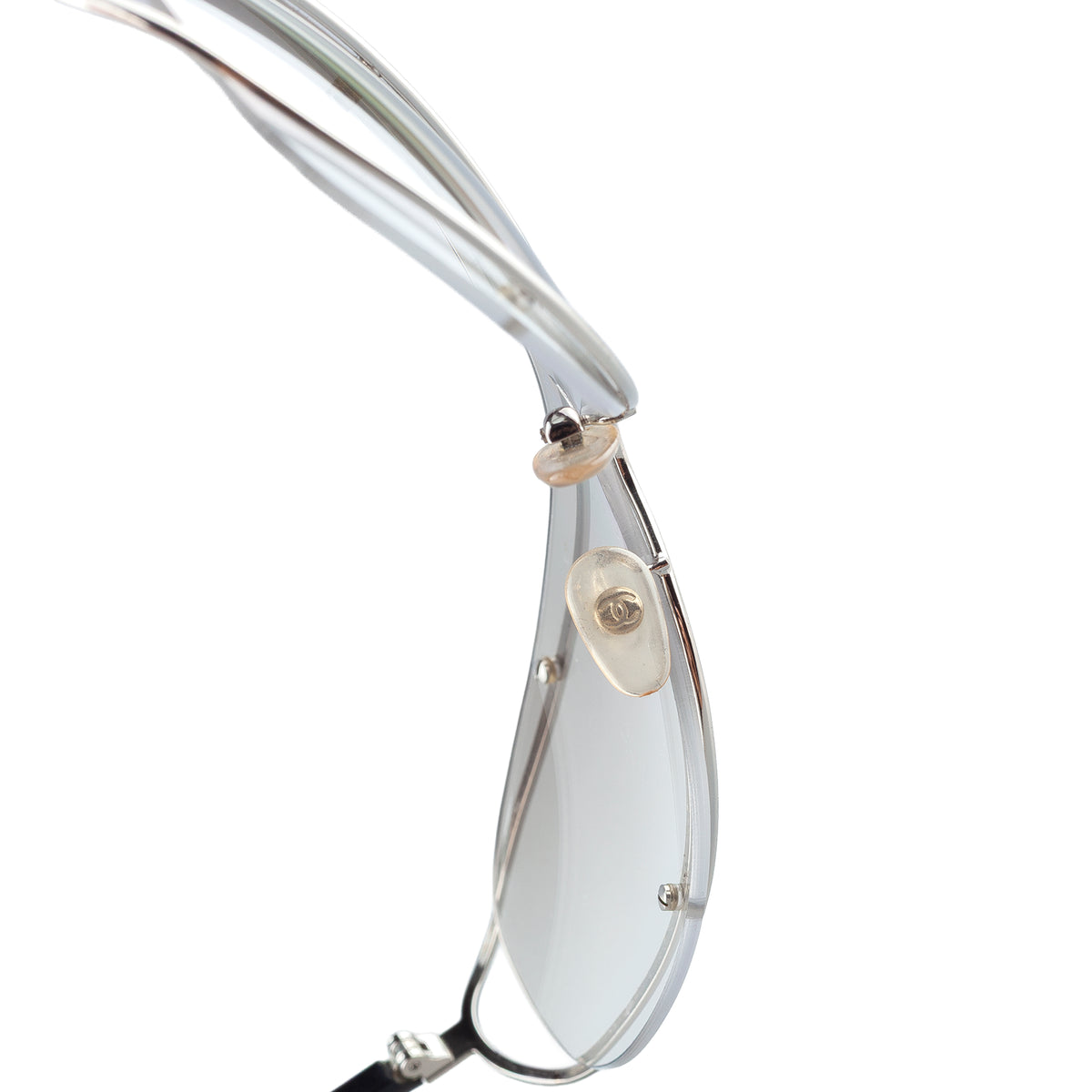 Chanel 4028 C.127/72 Silver Shield Sunglasses