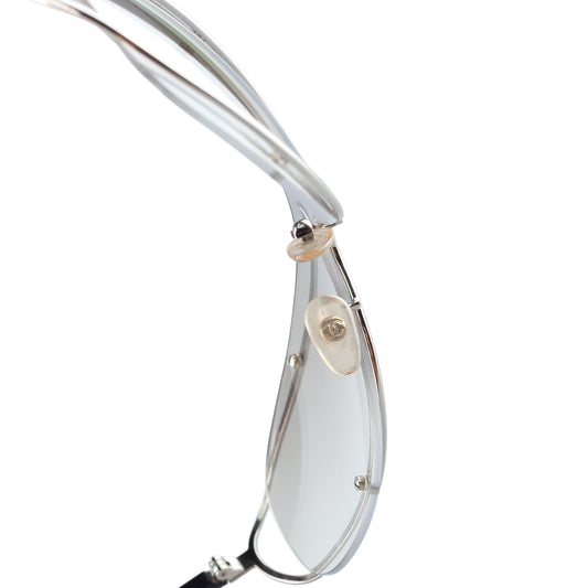 Chanel 4028 C.127/72 Silver Shield Sunglasses