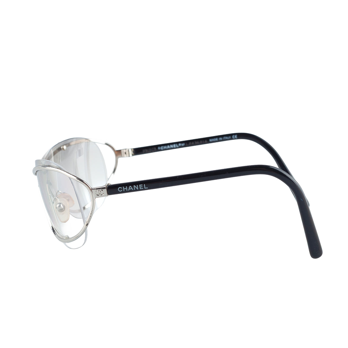 Chanel 4028 C.127/72 Silver Shield Sunglasses