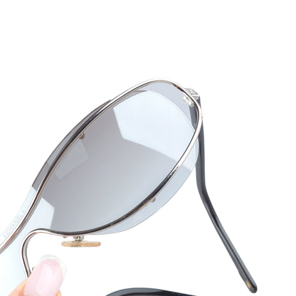 Chanel 4028 C.127/72 Silver Shield Sunglasses