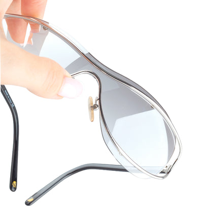 Chanel 4028 C.127/72 Silver Shield Sunglasses