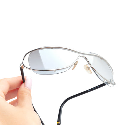 Chanel 4028 C.127/72 Silver Shield Sunglasses