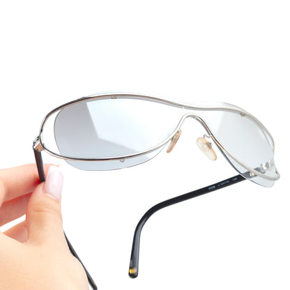 Chanel 4028 C.127/72 Silver Shield Sunglasses