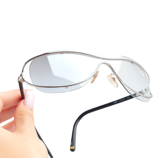 Chanel 4028 C.127/72 Silver Shield Sunglasses