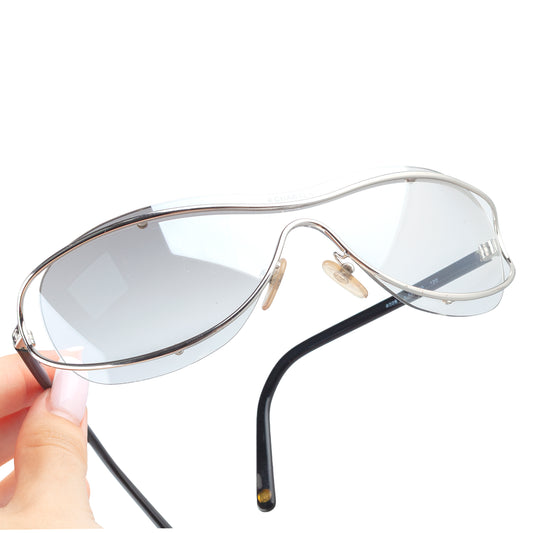 Chanel 4028 C.127/72 Silver Shield Sunglasses