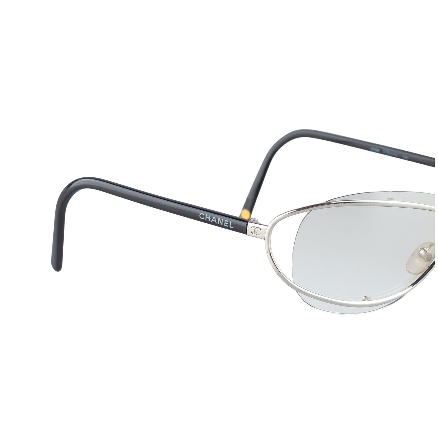 Chanel 4028 C.127/72 Silver Shield Sunglasses