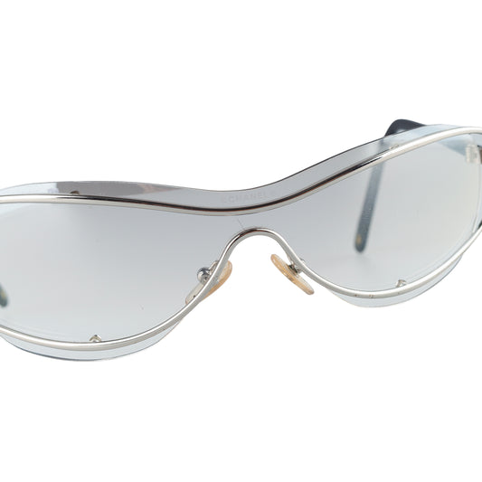 Chanel 4028 C.127/72 Silver Shield Sunglasses