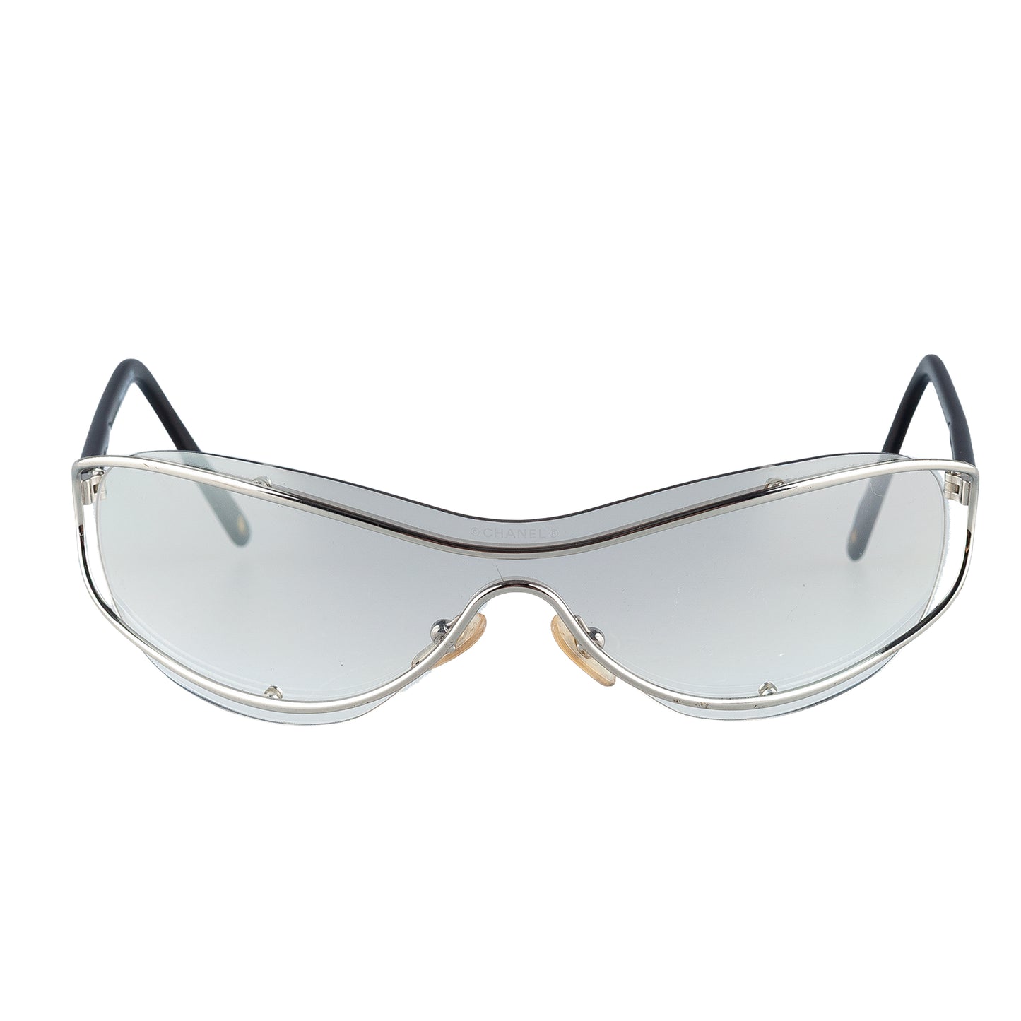 Chanel 4028 C.127/72 Silver Shield Sunglasses