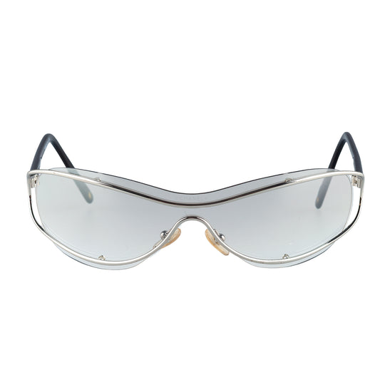 Chanel 4028 C.127/72 Silver Shield Sunglasses