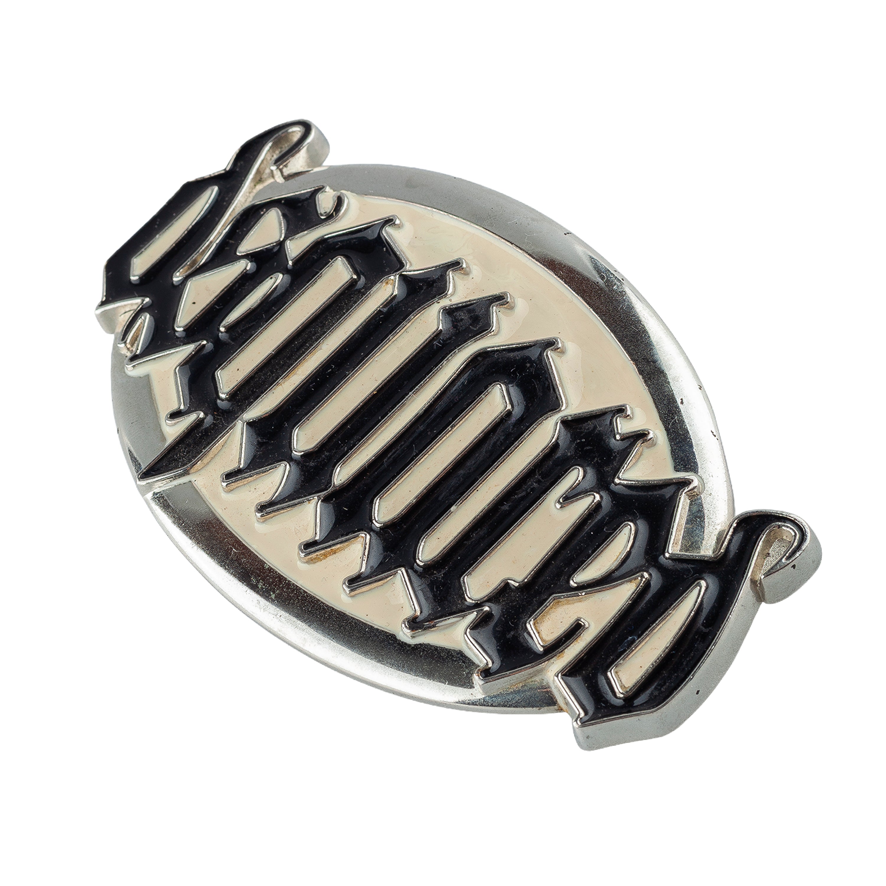 DSQUARED2 Gothic Logo Oval Belt Buckle