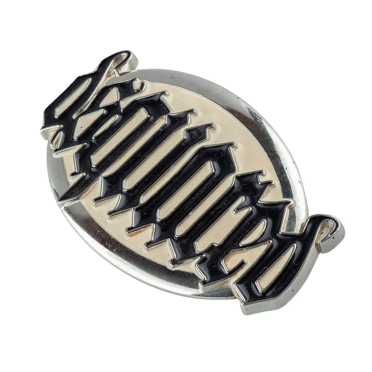 DSQUARED2 Gothic Logo Oval Belt Buckle